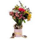 Buquê Flores com Lata de Bolachinha Dia das Mães
