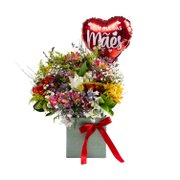 Buquê Flores com Balão Mãe