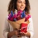 Buquê de Flores Secas com Chocolate Lindt
