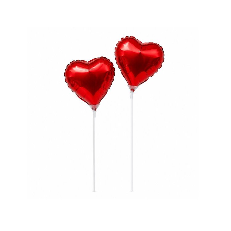 Dupla de Mini Balão Vermelho Metalizado