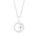 Colar de Prata Medalha Menino Brilhante