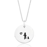 Colar de Prata Medalha Menina "Memories" 45cm
