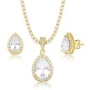 Conjunto Riviera Gold c/ Zircônias Banhado em Ouro 18K