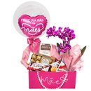 Cesta com Chocolate e Orquídea