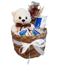 Cesta Maternidade Bebê e Ursinho Carinhoso