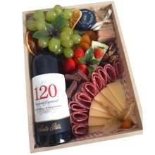 Lindíssima Tábua Caixa de Frios, Queijo e Vinho