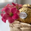 Cesta  Flores e Bombons Justine