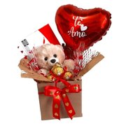 Cesta Box Mimo de Amor e Chocolates Namorados