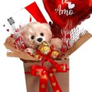 Cesta Box Mimo de Amor e Chocolates Namorados