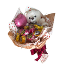 Buquê Encantador de Bombons e Pelúcia