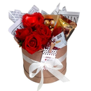 Cesta Chocolates com Rosas Eternas