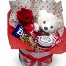 Cesta Mix Chocolates e Mimos Carinhosos