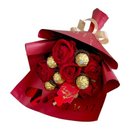 Buquê de Bombons de Chocolate e Rosas Eternas 
