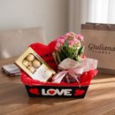 Cesta com Kalanchoe, Ferrero e Pelúcia