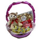 Cesta Chocolates e Pelucia
