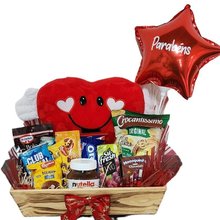 Cesta de Café da Manhã Coração Feliz