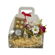 GlassBloom com Flores e Ferrero Rocher