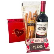 Caixa Vinho e Palitos de Parmesão