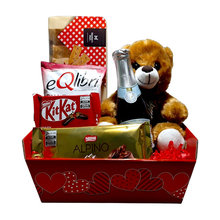 Kit Vinho Espumante, Chocolate e Pelúcia 