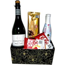 Cesta Vinho Prosecco , Espumante e Chocolates