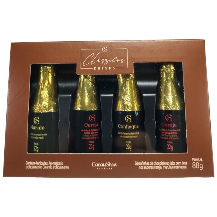 Mini Garrafinhas de Chocolate Cacau Show Cestas Michelli