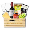 Cesta Gourmet Premium Queijos e Vinho Chileno