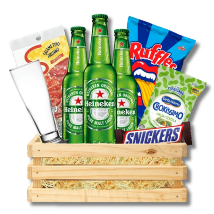 Cesta Gourmet com Heineken e Snacks