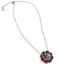 Colar Flor Pedra Fusion Ametista