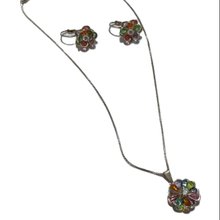 Conjunto Flor Cristal Multicor 