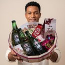 Cesta Cerveja e Petiscos e Chocolate