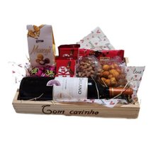 Cesta de Vinho Tinto e Chocolate