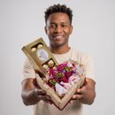 Cesta de Chocolate de Coração 