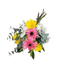 Ramalhete com 07 Gérberas Coloridas - Um mix de cores 