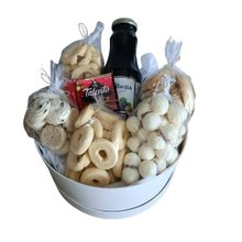 Caixa redonda biscoitos  