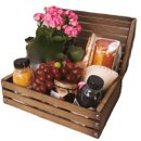 Cesta de Café da Manhã Média em Vime Flor 