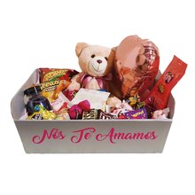 Cesta de Doces Grande com Balão e Urso de Pelúcia