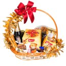 Cesta de Natal Decorada em Vime G