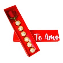 Caixa com Rosa Solitária Chocolates