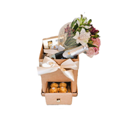 Caixa Gaveta com Chocolates e Espumante