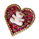 Cesta Grande Coração Chocolates e Urso de Pelúcia