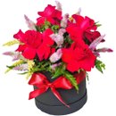 Box Luxo P com Arranjo de 10 Rosas