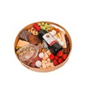 Bandeja em MDF Redonda M com Vinho Frios e Petiscos