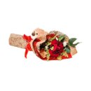 Urso de Pelúcia 15cm e Buque de Rosa