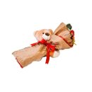 Urso de Pelúcia 15cm e Buque de Rosa
