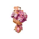 Buque de Flor do Campo com Urso de Pelúcia 15cm