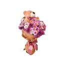 Buquê Flores do Campo P com Urso de Palúcia