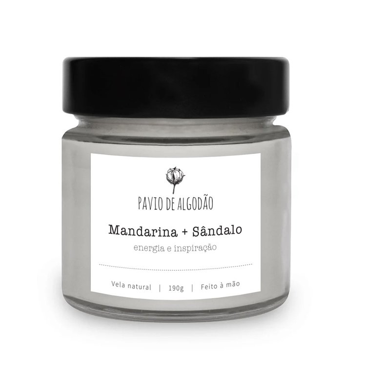 Vela Mandarina e Sândalo + Caixa Presente