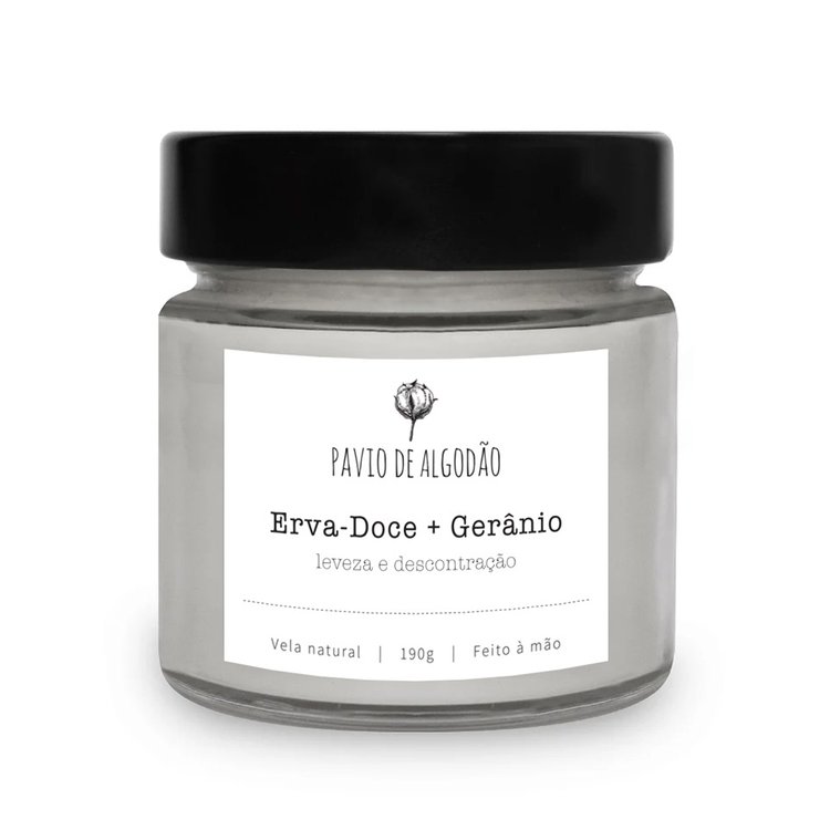 Vela Erva-Doce e Gerânio + Caixa Presente