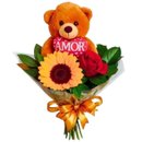 Buquê Amor de Girassol e Rosa