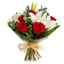 Buquê de Lírios Brancos e Rosas